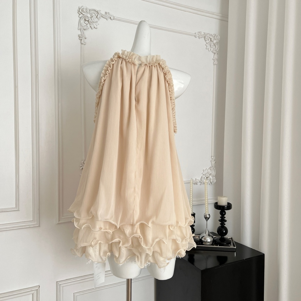 Summer Korean style sleeveless swan dress for women