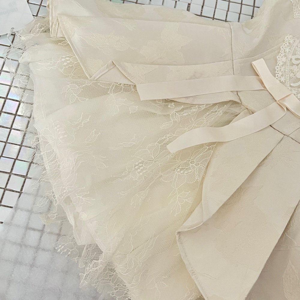 Jacquard wrapped chest sling sweet dress