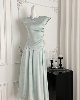 Butterfly cheongsam skirt a set for women