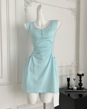Summer relaxed dress slim elasticity T-back