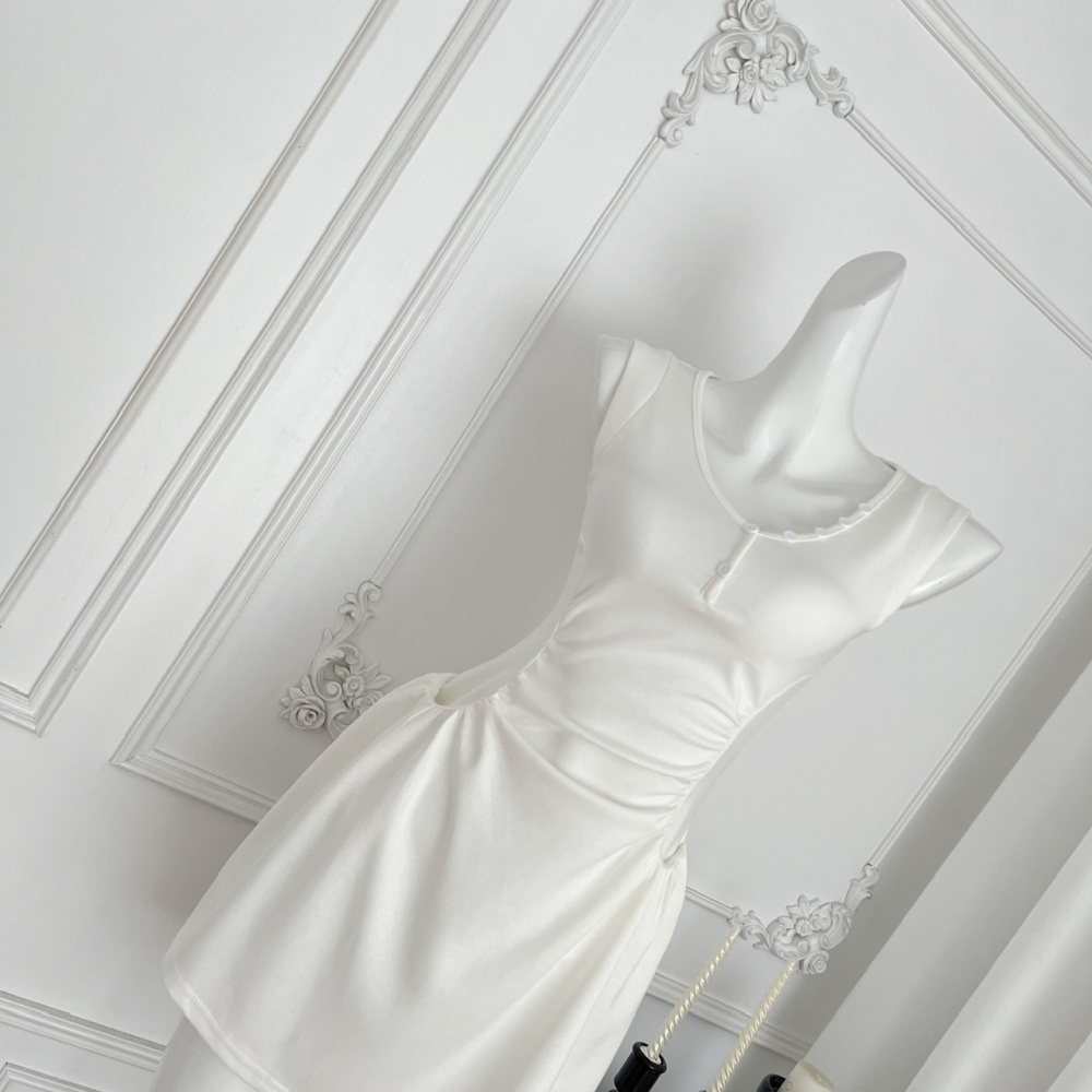 Summer relaxed dress slim elasticity T-back