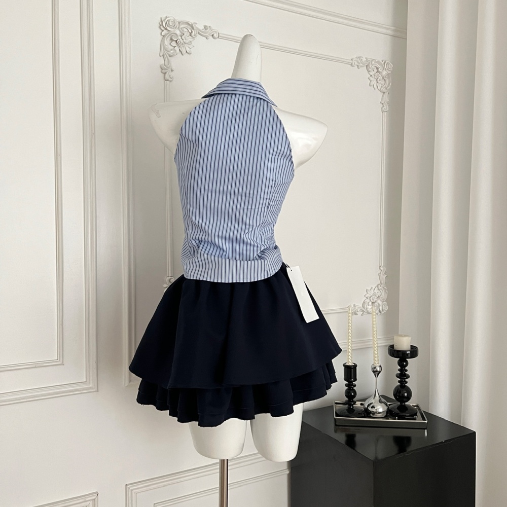 College summer slim short skirt spicegirl sexy tops a set