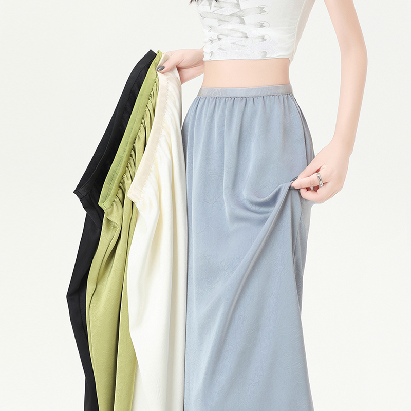 Split A-line skirt high waist one step skirt for women