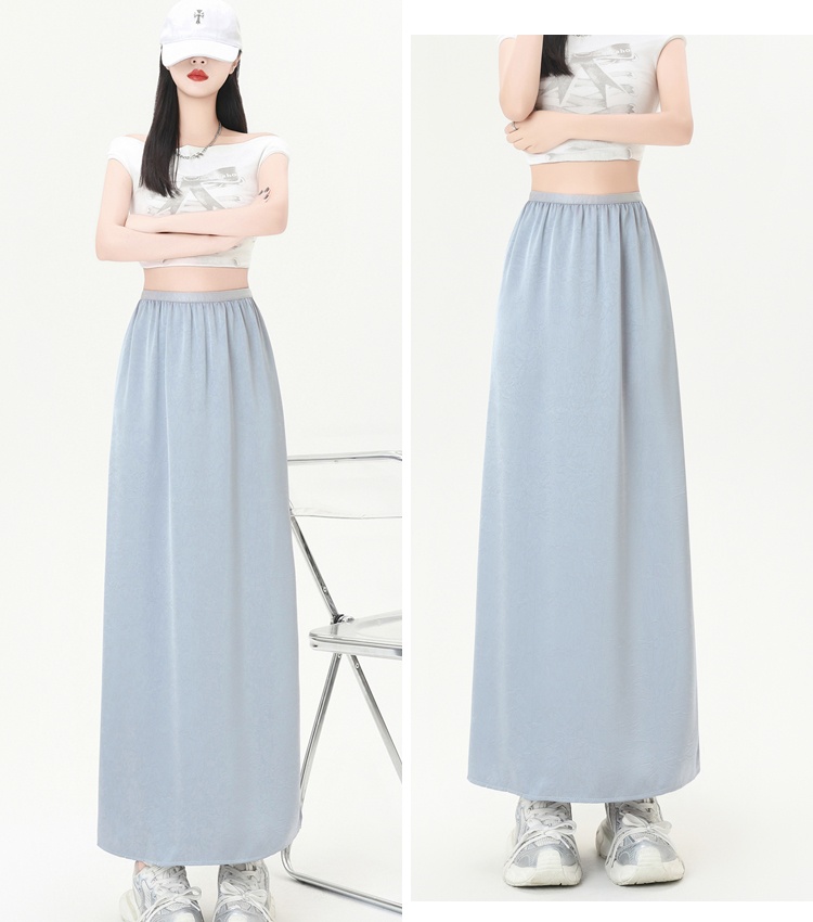 Split A-line skirt high waist one step skirt for women