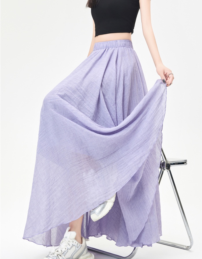Summer cotton linen skirt big skirt long skirt for women