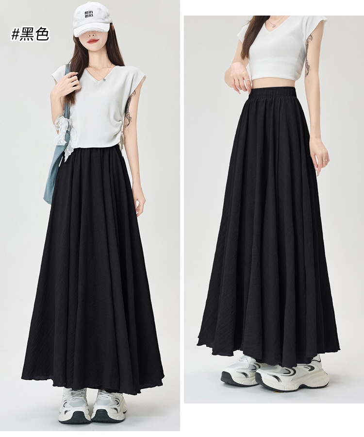 Summer cotton linen skirt big skirt long skirt for women