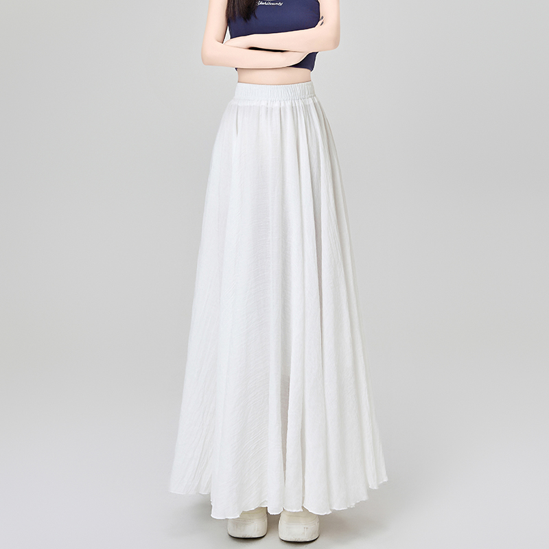 Summer cotton linen skirt big skirt long skirt for women