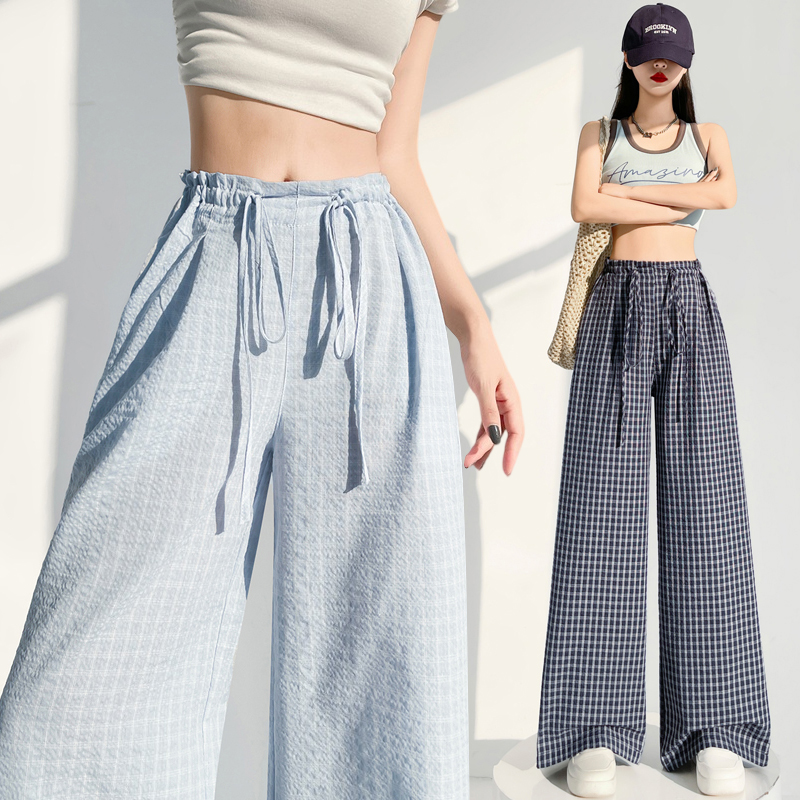 Slim casual pants lazy wide leg pants for women