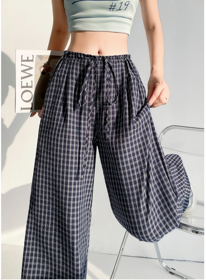 Slim casual pants lazy wide leg pants for women