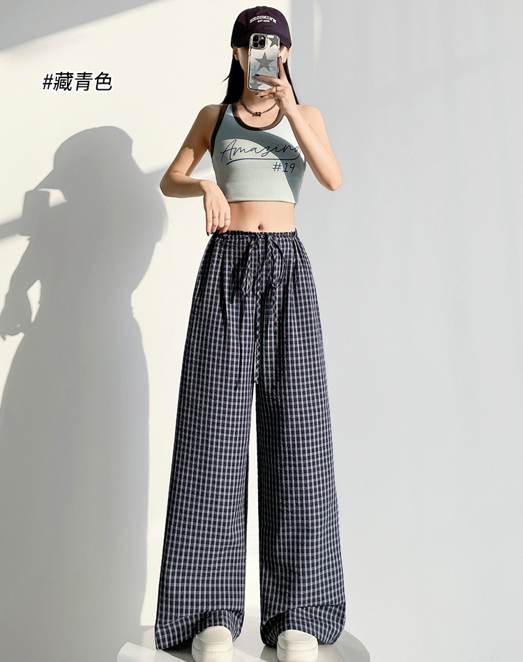 Slim casual pants lazy wide leg pants for women
