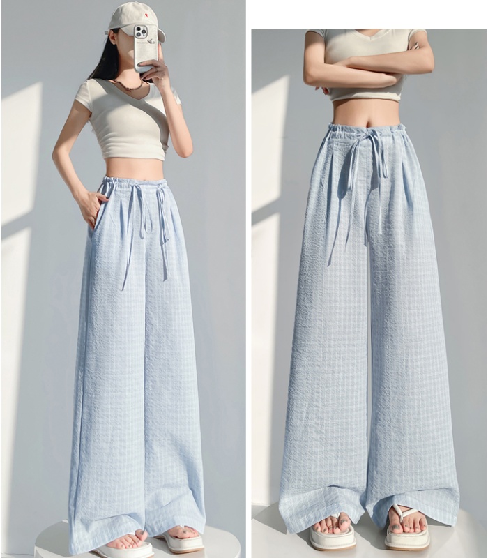 Slim casual pants lazy wide leg pants for women