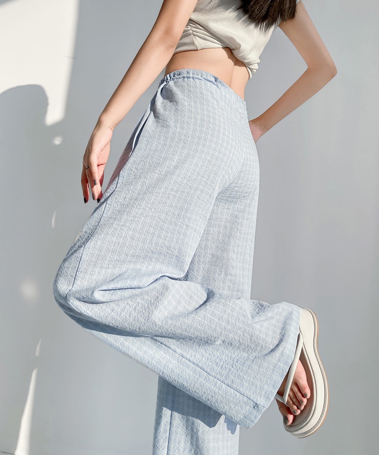 Slim casual pants lazy wide leg pants for women