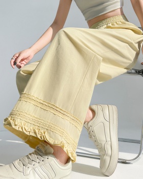 Summer hook flower nine pants loose casual pants