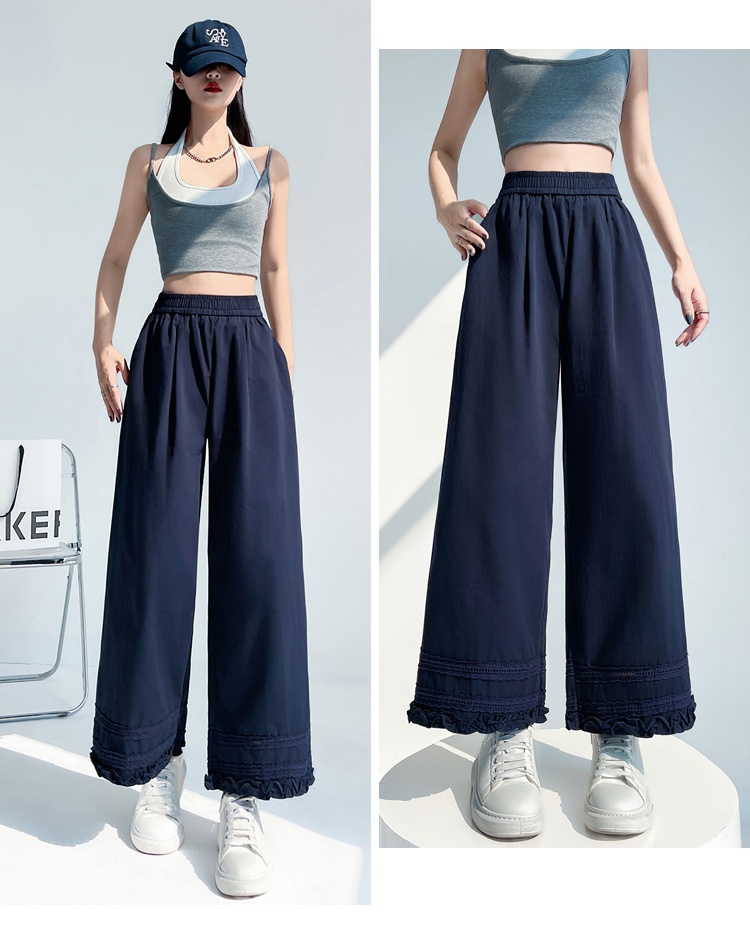 Summer hook flower nine pants loose casual pants