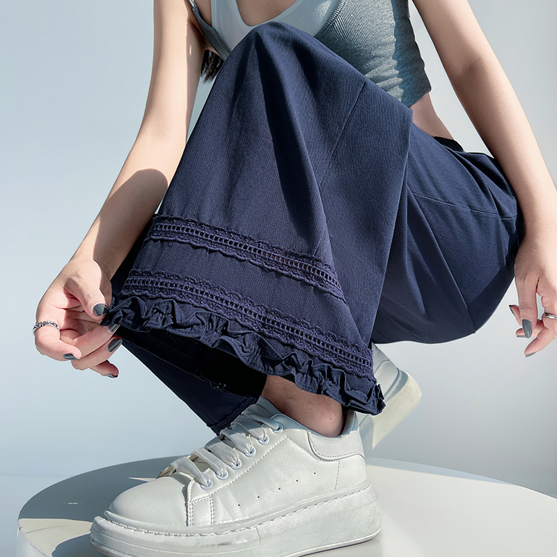 Summer hook flower nine pants loose casual pants