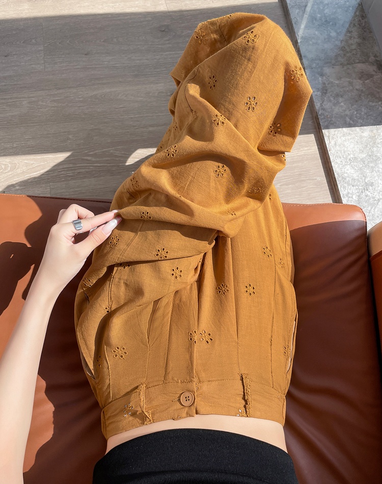 Hollow drape Casual wide leg pants mopping lace pants for women