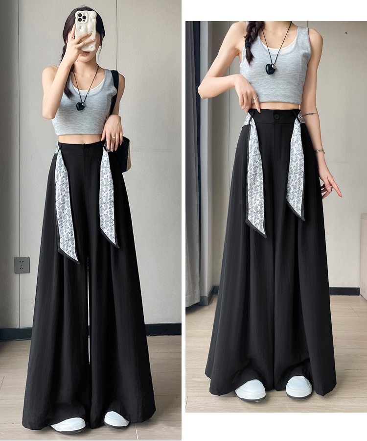 High waist Casual business suit loose trousers for women