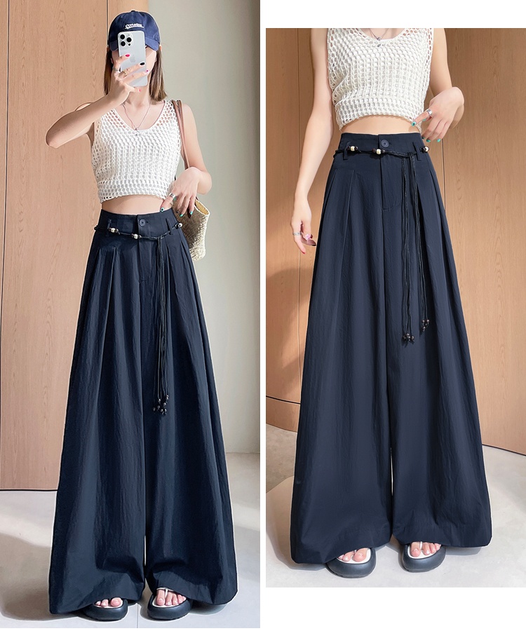 Summer wide leg pants business suit for women