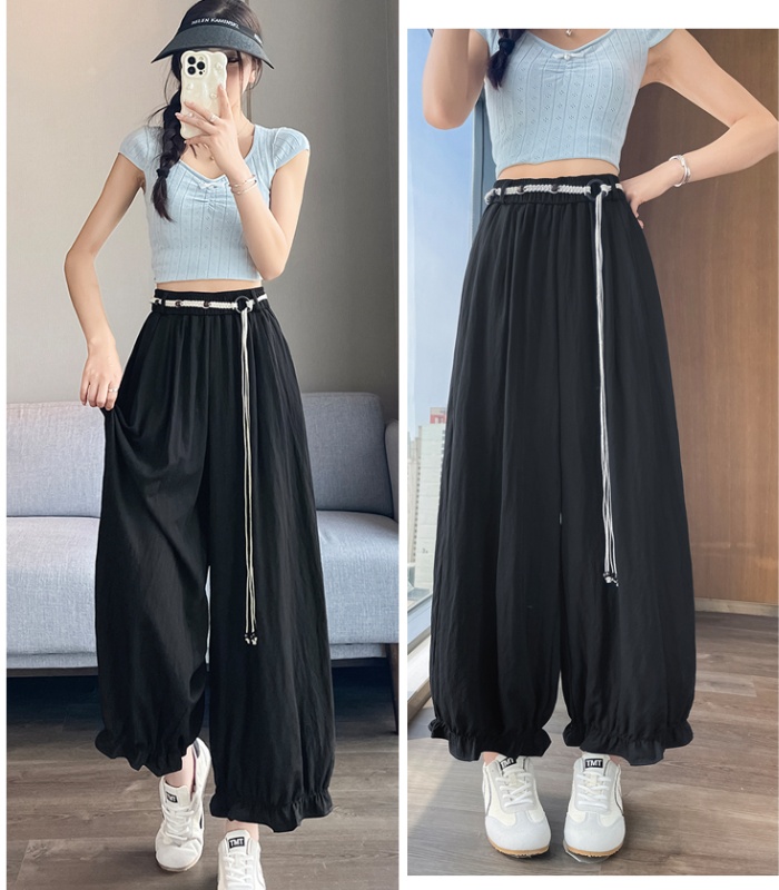 High waist bloomers summer harem pants for women