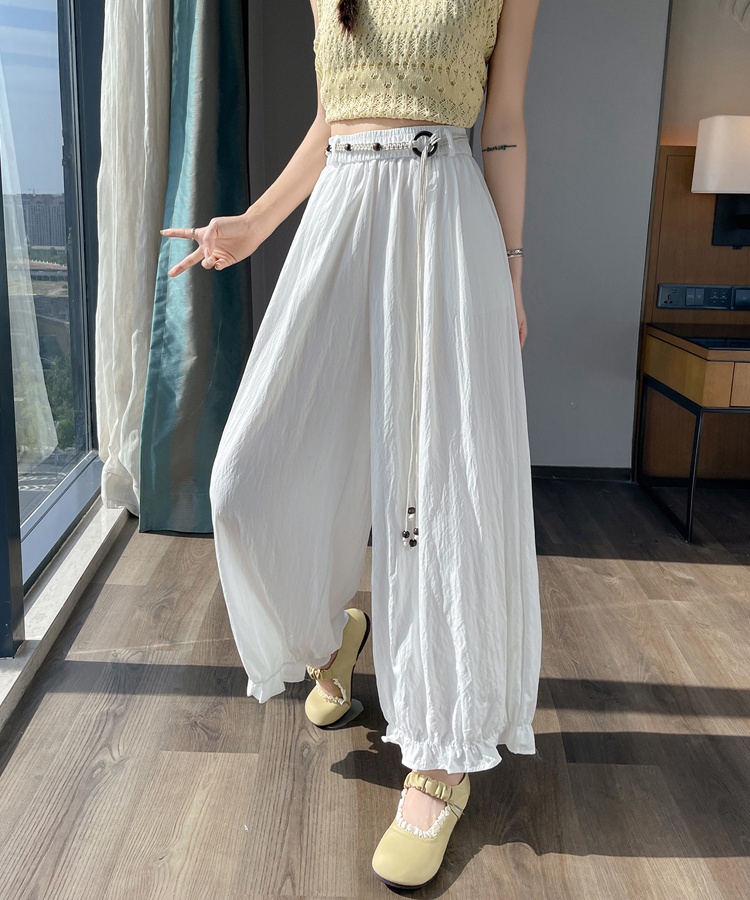 High waist bloomers summer harem pants for women