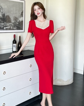Package hip summer long dress hollow mixed colors dress