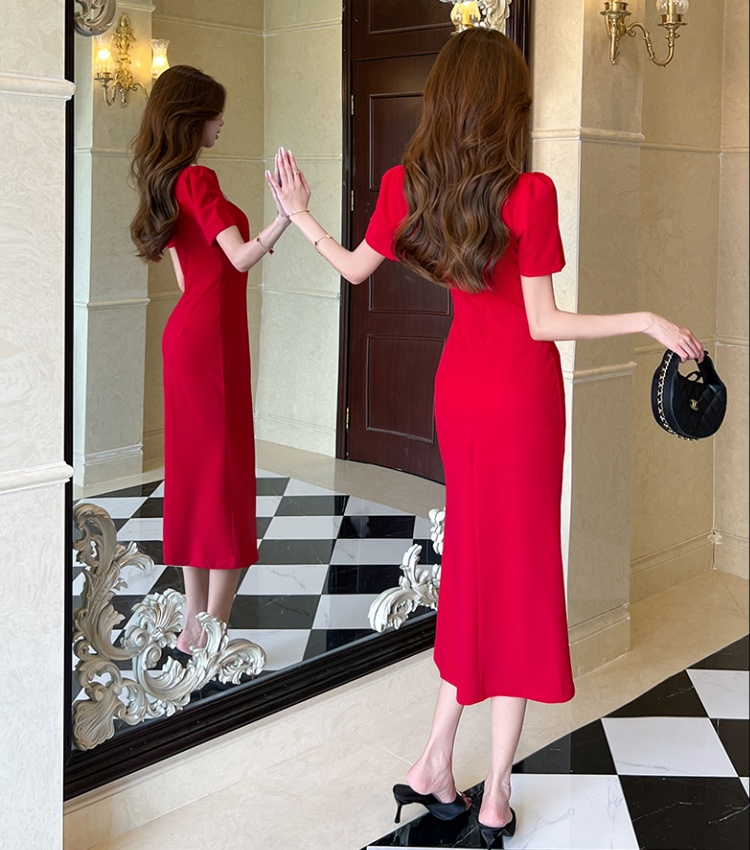 Package hip summer long dress hollow mixed colors dress