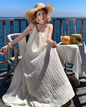Vacation big halter long dress sexy dress