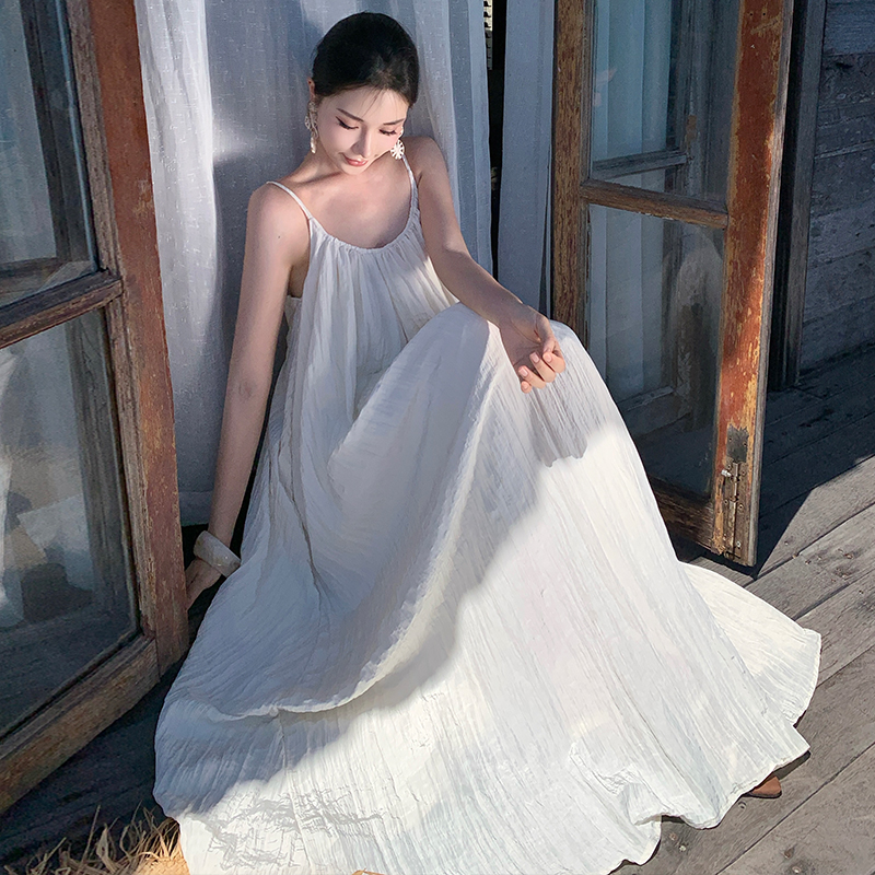 Vacation big halter long dress sexy dress