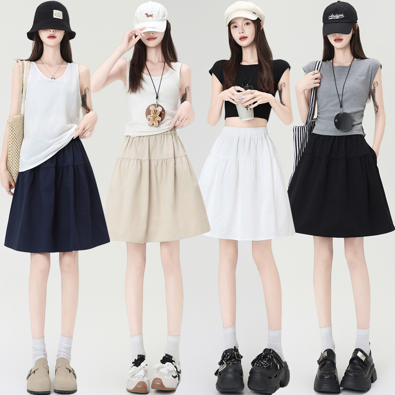 Elastic all-match short skirt slim Casual skirt for women