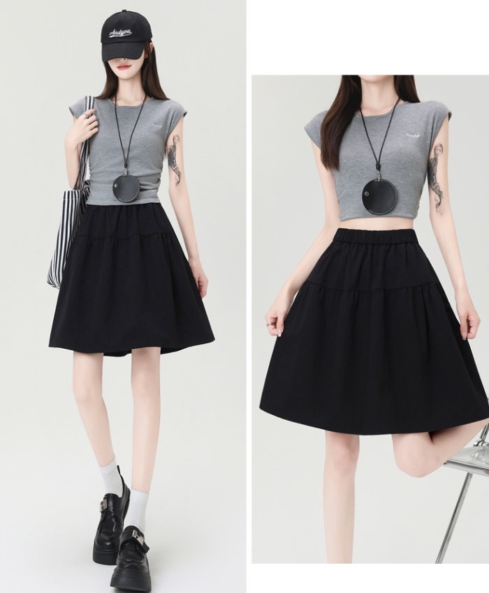 Elastic all-match short skirt slim Casual skirt for women