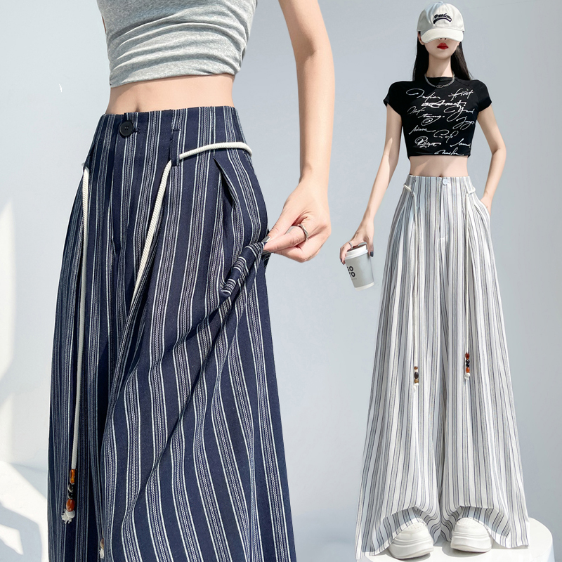 Slim mopping culottes summer cotton linen suit pants