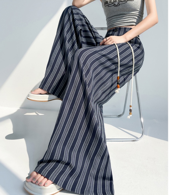 Slim mopping culottes summer cotton linen suit pants