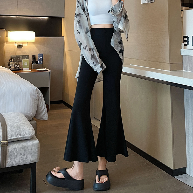 Drape business suit flare pants for women