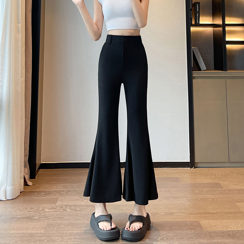 Drape business suit flare pants for women