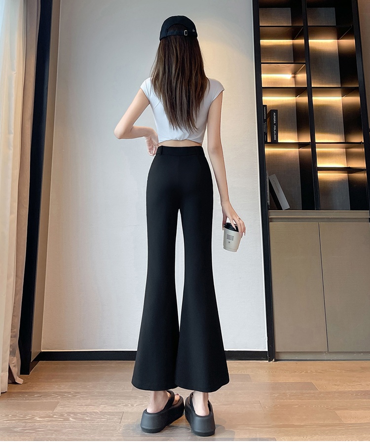 Drape business suit flare pants for women