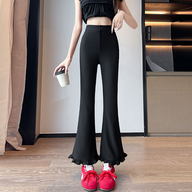 Thin micro speaker business suit Casual flare pants