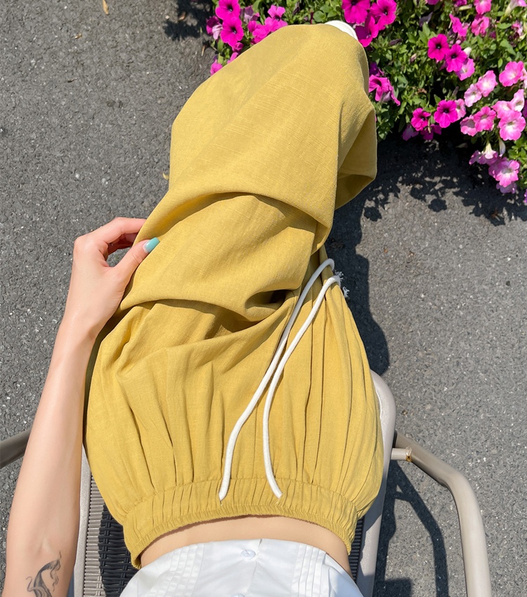 Nine tenths wide leg pants cotton linen trousers for women