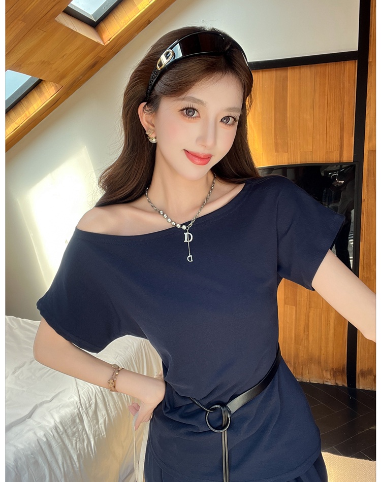 High waist wide leg pants strapless tops 2pcs set for women