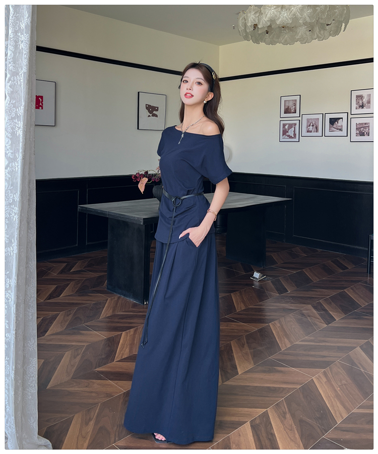 High waist wide leg pants strapless tops 2pcs set for women