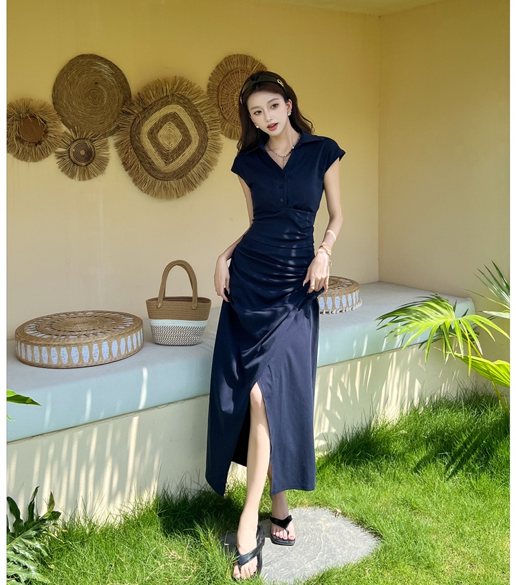 Korean style lazy tops slim skirt 2pcs set
