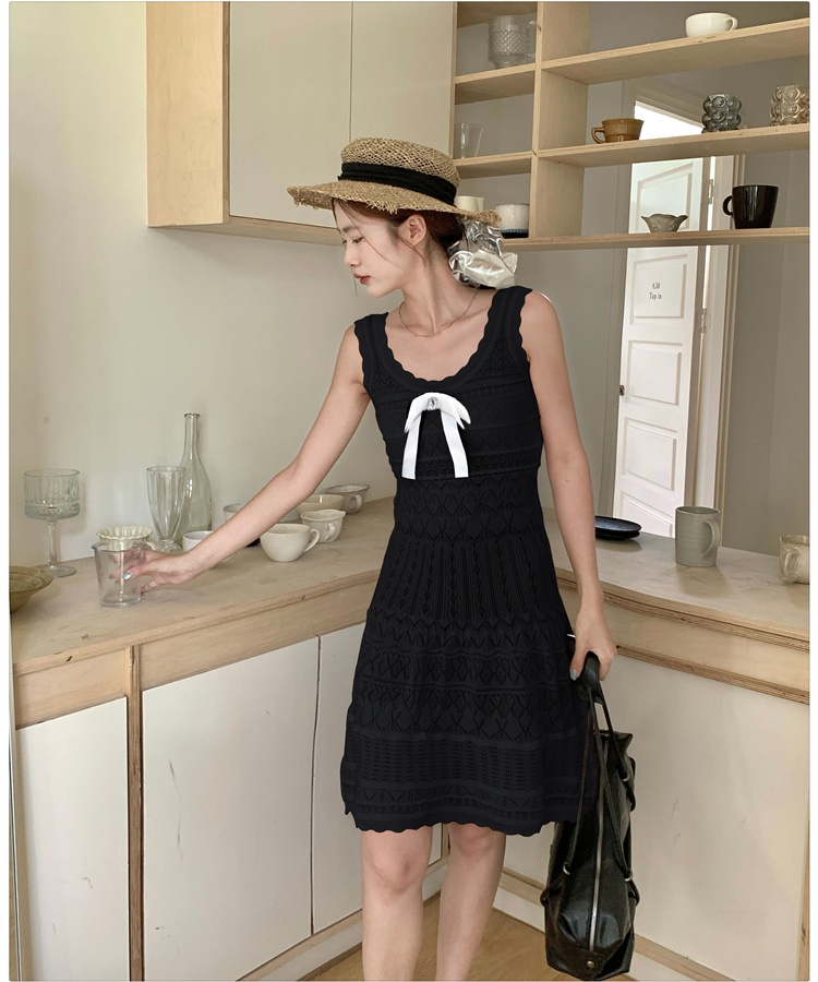 Knitted white sleeveless dress chanelstyle dress
