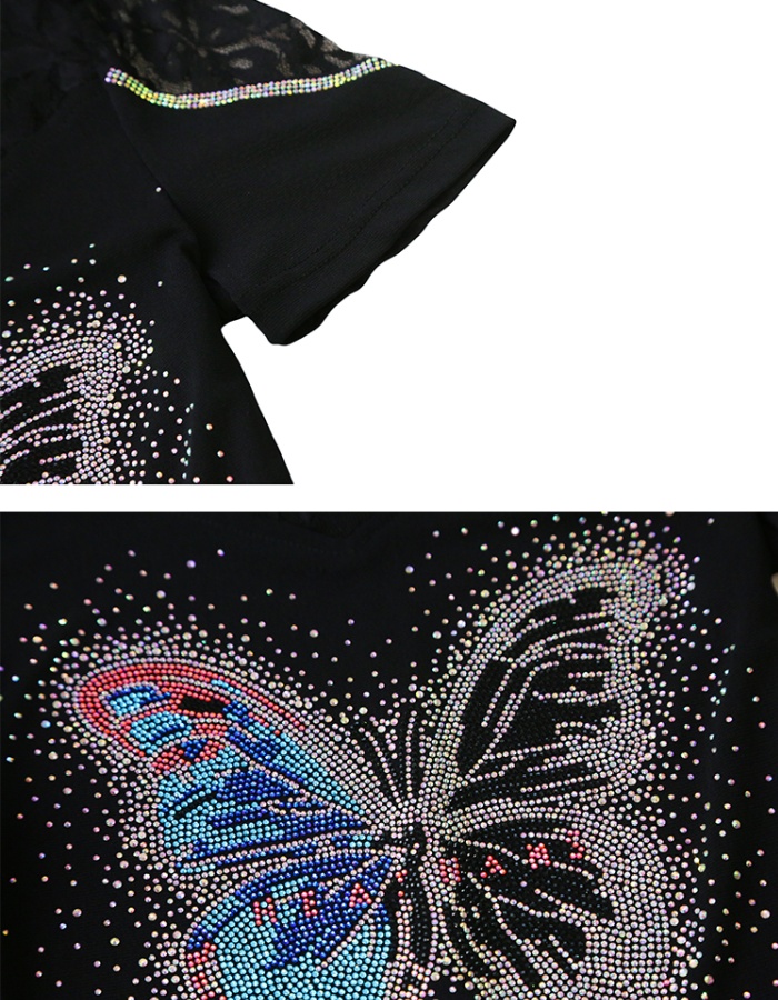 Butterfly T-shirt Korean style small shirt for women