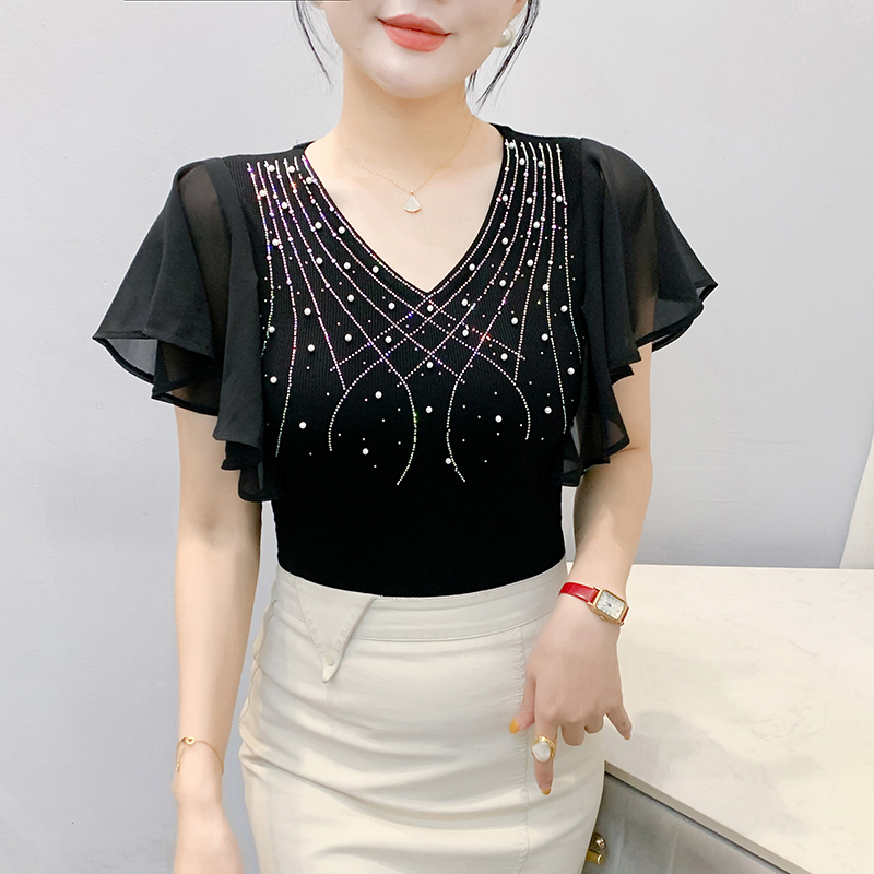 Elegant tops Western style T-shirt for women