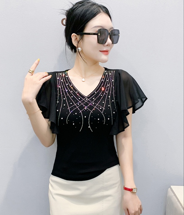 Elegant tops Western style T-shirt for women