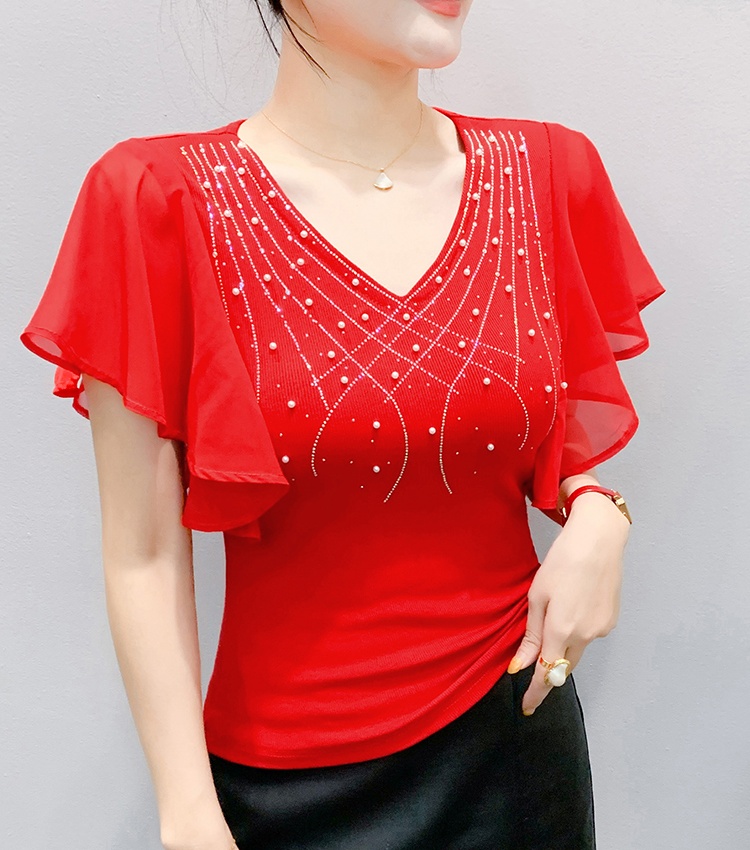 Elegant tops Western style T-shirt for women