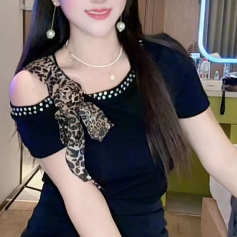 All-match elegant slim short sleeve T-shirt for women