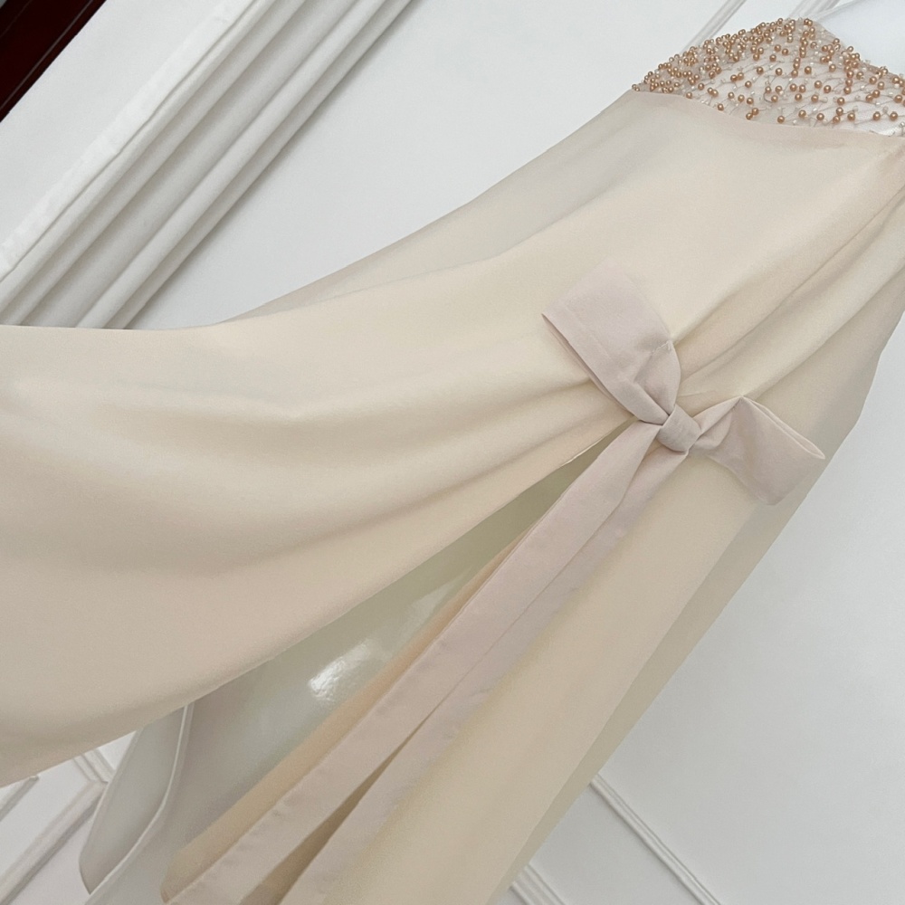 Chiffon shirt pearl cloak