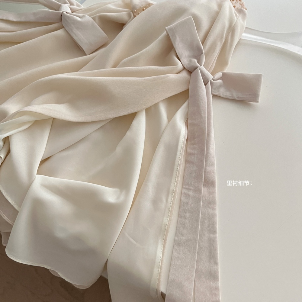 Chiffon shirt pearl cloak