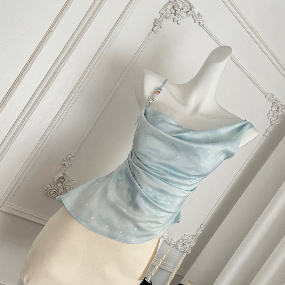 Swan summer short skirt wrapped chest sling tops a set