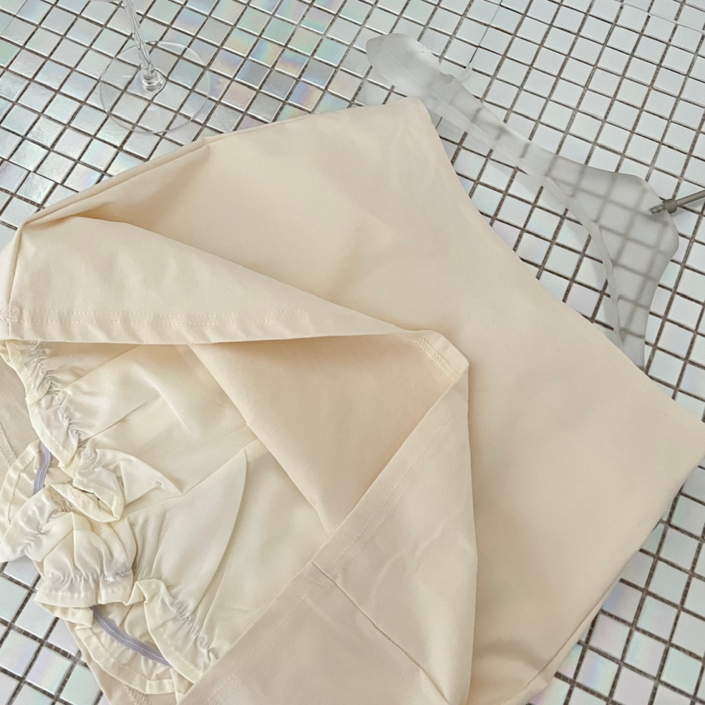 Swan summer short skirt wrapped chest sling tops a set